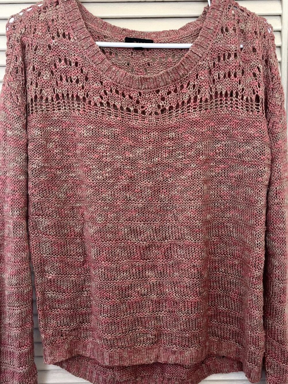 Pink and Beige Fairycore Knit Pullover